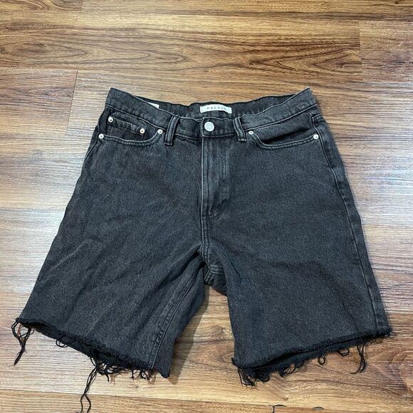 Pacsun Jean Shorts Black Denim Cut Off Distressed Shredded Men's Size 32 - Picture 1 of 10